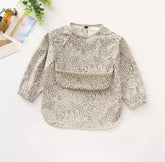 Fauna Dots - Toddler & Baby Long Sleeve Waterproof Apron Smock Bib.